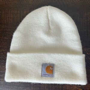 Carhartt Kids' Knit Beanie Watch Hat color is called Marshmallow